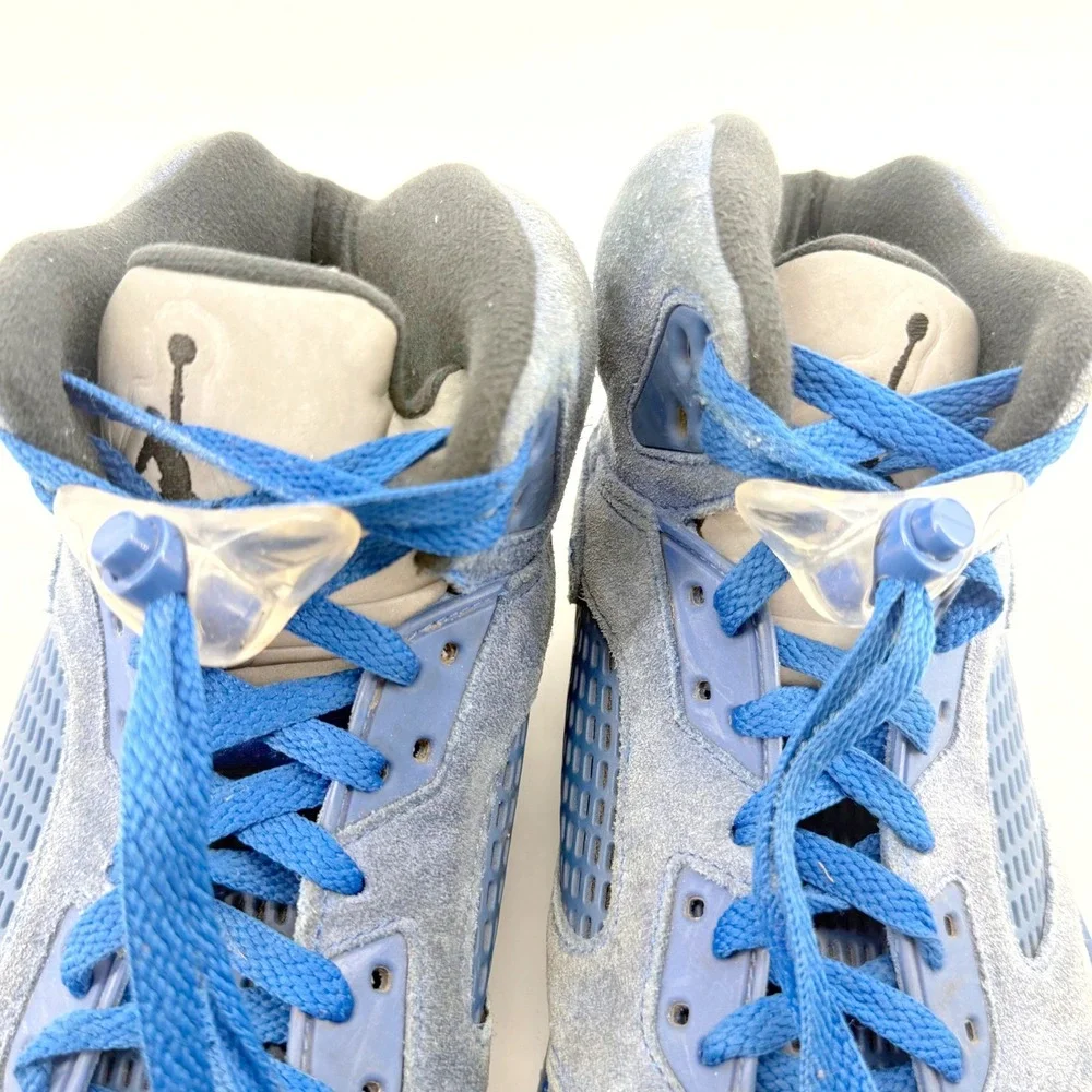 Jordan Air Jordan 5 Retro Mens 10.5 Blue Suede High Top Basketball Sports